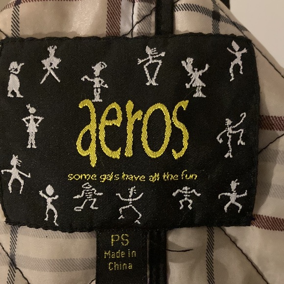 Aeros Women Black Jacket Straight Fit Textured Long Sleeve  - PS - Picture 9 of 12